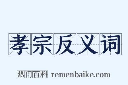 孝宗反义词是什么意思的图片